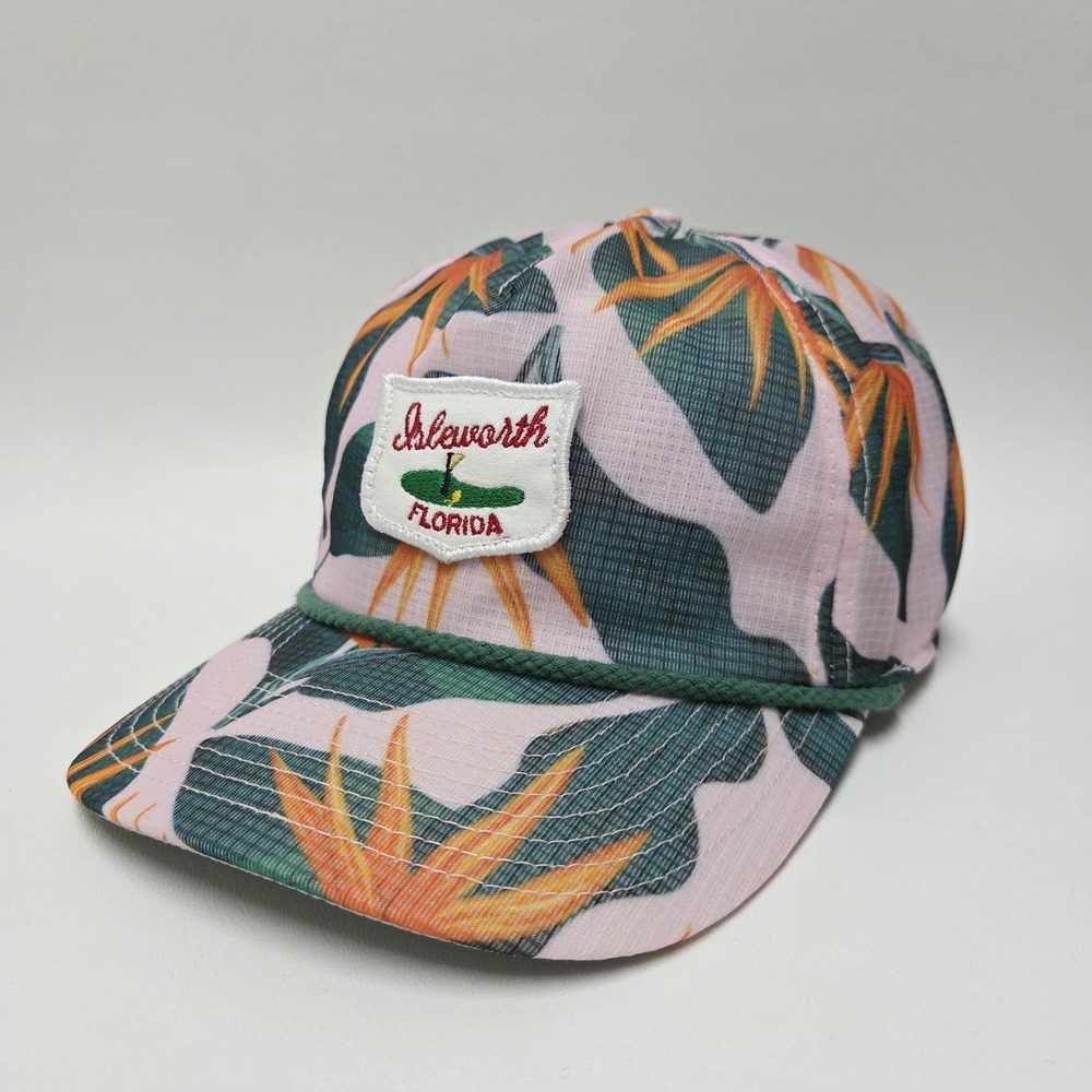 Imperial Isleworth Florida Hat Men Floral Adjustable Golf The Live Wire Rope Cap